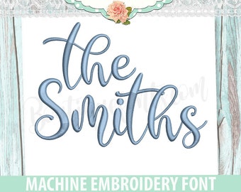 Smith Embroidery Font Farmhouse Font Machine Embroidery Font Set - Instant Download