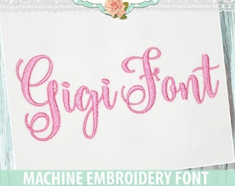 Gigi Machine Embroidery Font - INSTANT DOWNLOAD