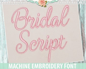 Bridal Script Machine Embroidery Font Set - Instant Download