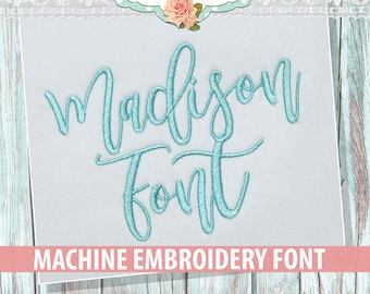 Madison Embroidery Font Set - Instant Download
