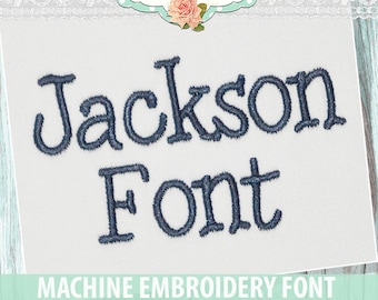 Jackson Machine Embroidery Font - INSTANT DOWNLOAD