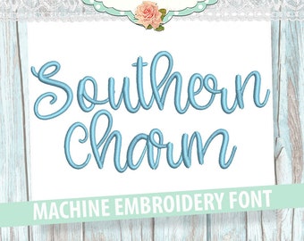 Southern Charm Embroidery Font Set - Instant Download