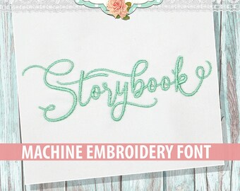 Storybook Machine Embroidery Font - INSTANT DOWNLOAD