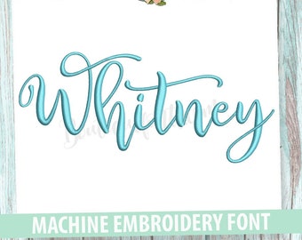 Whitney Machine Embroidery Font Set - Instant Download