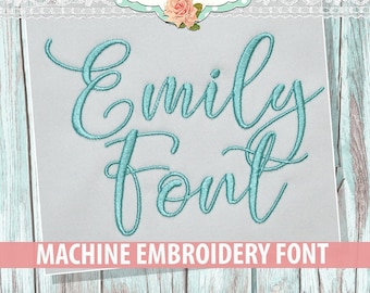 Emily Machine Embroidery Font - INSTANT DOWNLOAD