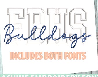 Varsity Embroidery Font BX | Sports Lettering Alphabet | College Font | Machine Embroidery Font | PES DST Exp Jef Vp3 Hus Files