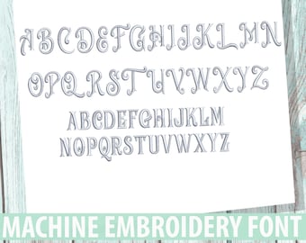 Victorian Scroll Font Machine Embroidery Font Set - Instant Download