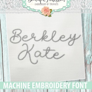 Berkley Kate Chain Script Font Machine Embroidery Font Set - Instant ...