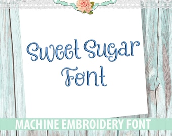 Sweet Sugar Font Machine Embroidery Font Set - Instant Download