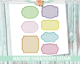 Embossed Frame Knockdown Frame Set 2 Machine Embroidery Design  - Instant Download