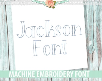 Jackson Embroidery Font Machine Embroidery Font Set - Instant Download