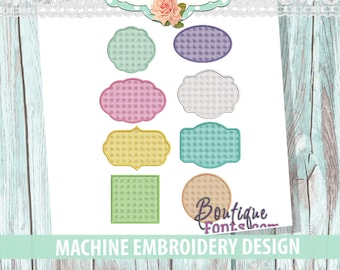 Embossed Frame Knockdown Frame Machine Embroidery Design  - Instant Download