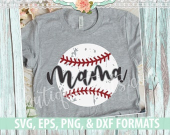 Baseball Mama SVG Distressed Baseball SVG Grunge SVG Cut Files - Instant Download