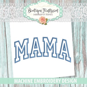 Mama Applique Machine Embroidery Design - Instant Download