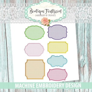 Embossed Frame Knockdown Frame Set 2 Machine Embroidery Design  - Instant Download