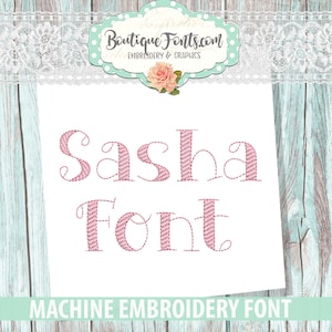 Sasha Sketch Font Machine Embroidery Font Set - Instant Download