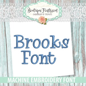 Brooks Font Machine Embroidery Font Set - Instant Download