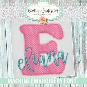 Fonte de aplique de bordado decorativo - DOWNLOAD INSTANTÂNEO