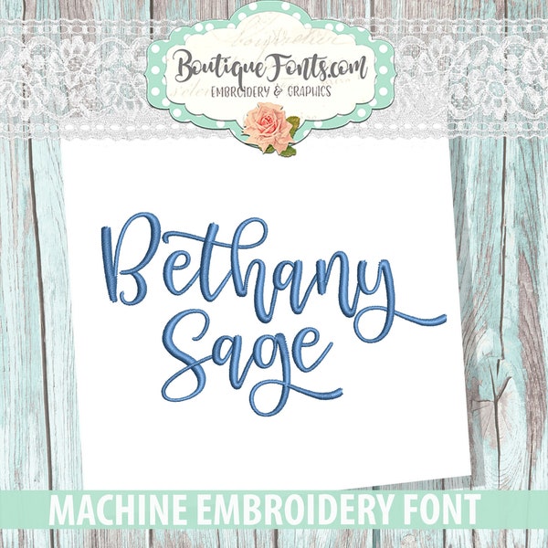 Paisley Embroidery Font Machine Embroidery Font Set - Instant Download