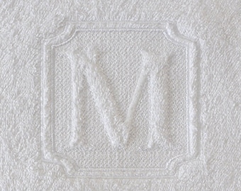 Victorian Embossed Embroidery Monogram Font - Instant Download