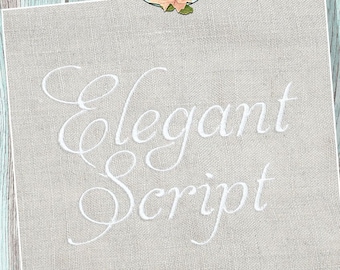 Elegant Embroidery Script Font Set - Instant Download