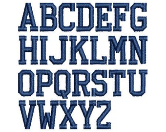 Athletic Embroidery Font - INSTANT DOWNLOAD
