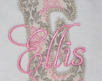 Decorative Embroidery Applique Font - INSTANT DOWNLOAD