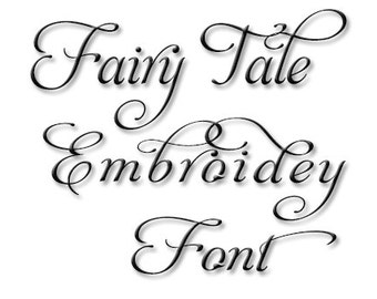 Fairy Tale Embroidery Font - INSTANT DOWNLOAD