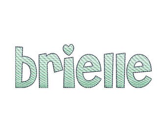 Sketch Fill Embroidery Font Set - Instant Download