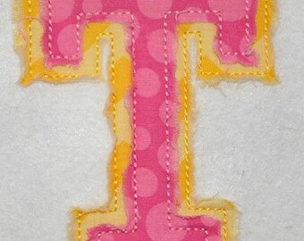 Double Raggy Applique Varsity Font- Instant Download