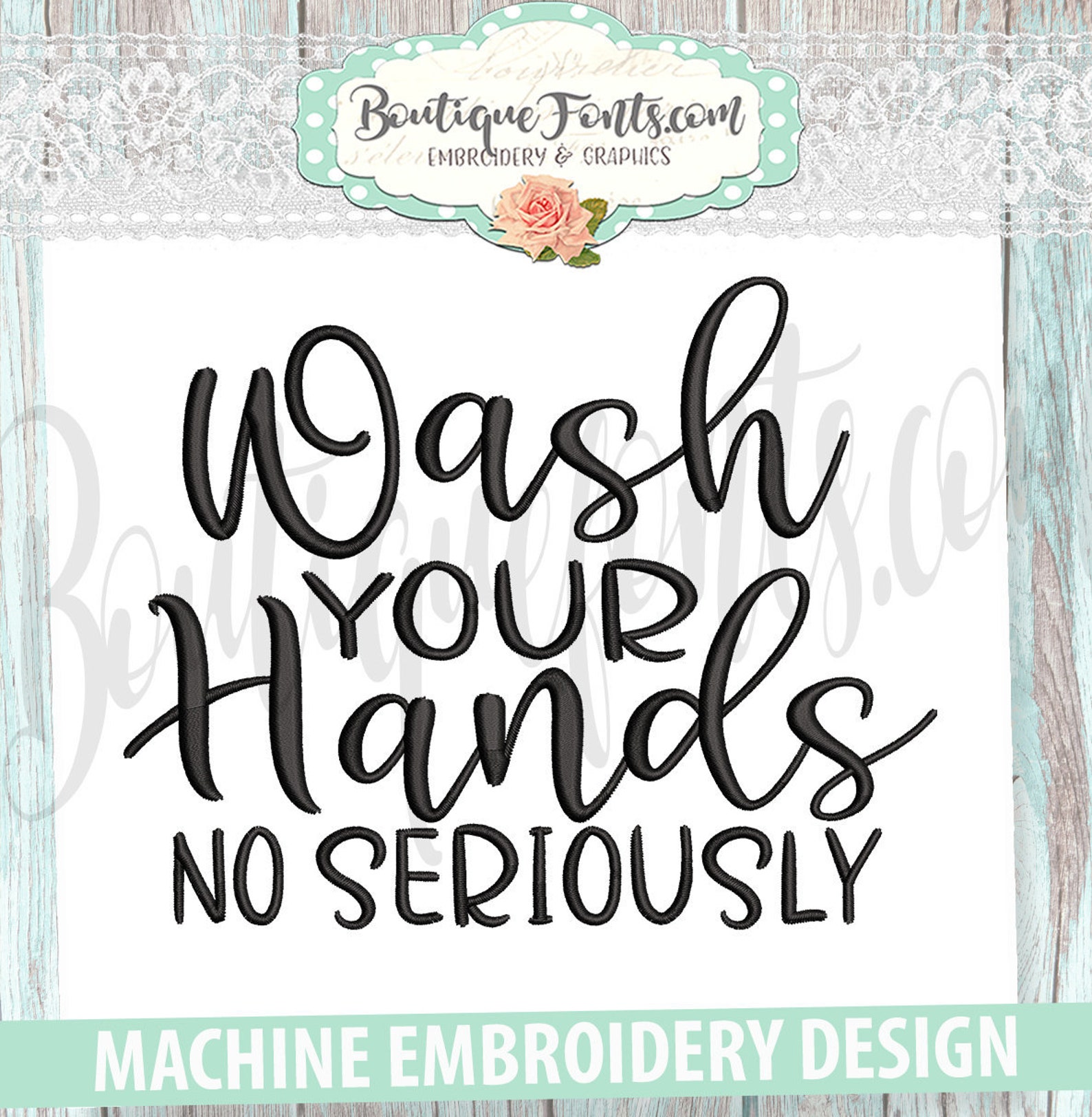 Wash your hands embroidery design instant download  etsy