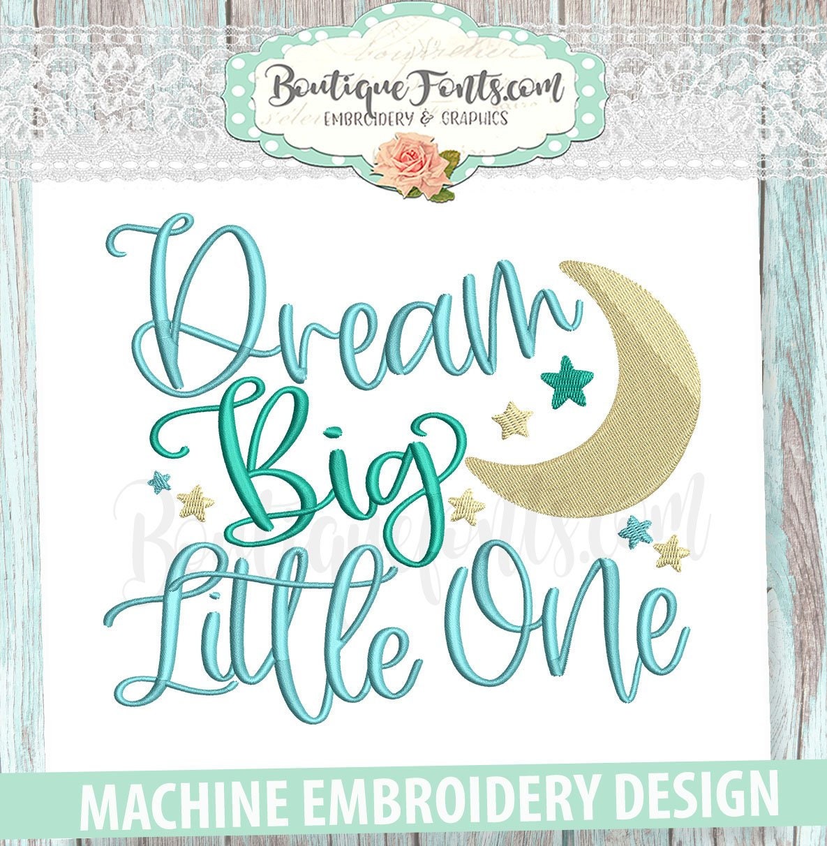 Dream Big Little One Machine Embroidery Design Instant - Etsy India
