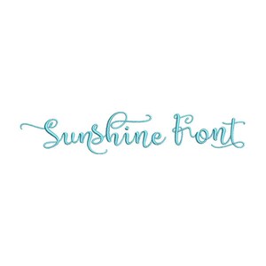 Sunshine Script Machine Embroidery Font Set - Instant Download - Etsy