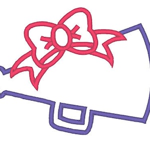 Diseño de aplique de lazo con megáfono para bordar - Descarga instantánea