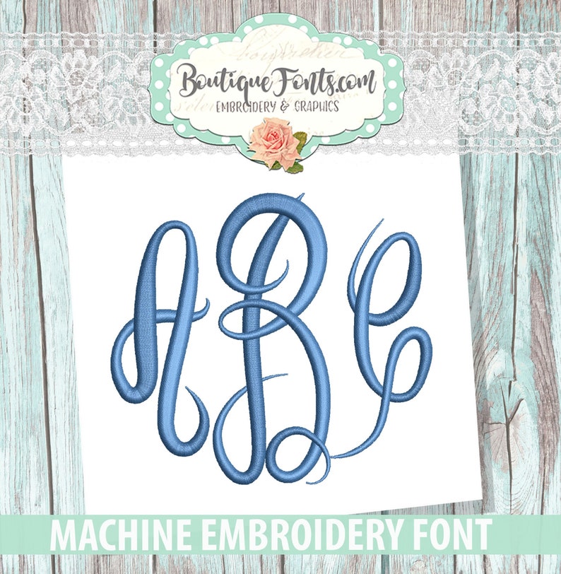 Master Circle Monogram Embroidery Font Set Instant Download image 1