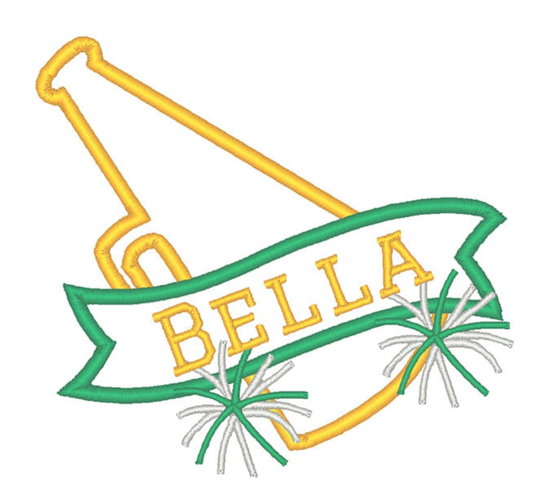 Megaphone Banner Applique Embroidery Design Instant Download - Etsy