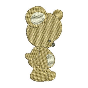 Filled Teddy Bear Embroidery Design- Instant Download