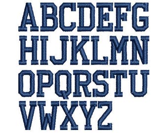 Athletic Embroidery Font - INSTANT DOWNLOAD