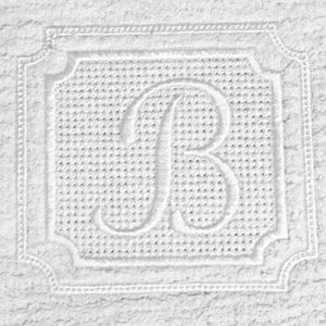 Double Square Embossed Embroidery Monogram Frame Instant 