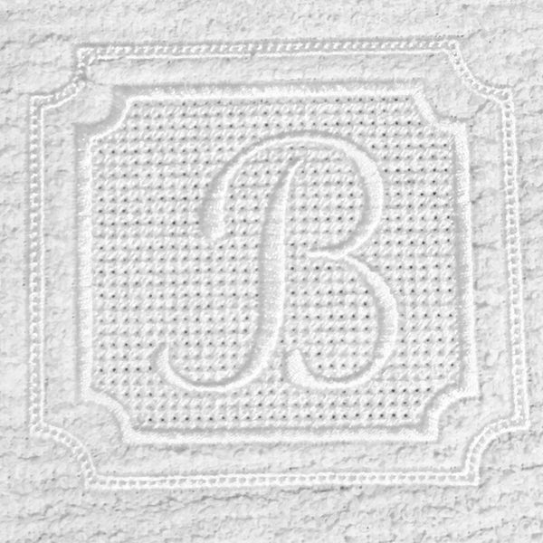 Double Square Embossed Embobridery Monogram Frame - Téléchargement instantané