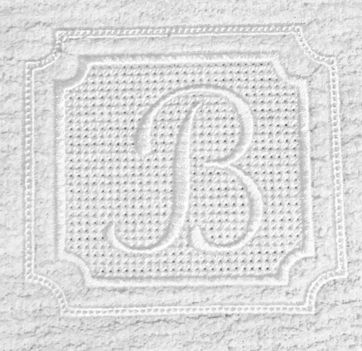 Double Square Embossed Embroidery Monogram Frame Instant 