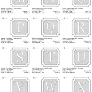 Embossed Monogram Patterns Embossed Embroidery Monogram Font - Instant Download - Etsy