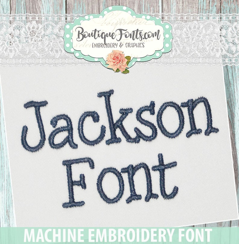 Jackson Machine Embroidery Font - INSTANT DOWNLOAD - Etsy