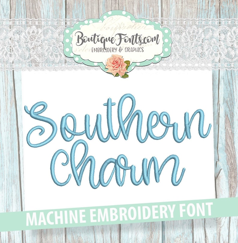 Southern Charm Embroidery Font Set - Instant Download - Etsy
