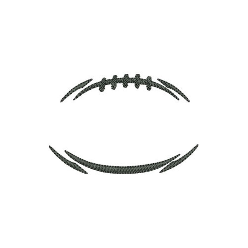 Mini Football Laces Embroidery Design Instant Download image 1