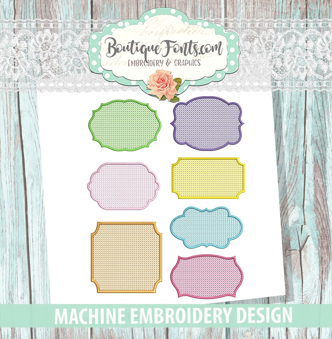 Knowkdown Frame Design Embossed Frame Knockdown Frame Set 2 Machine Embroidery Design ...