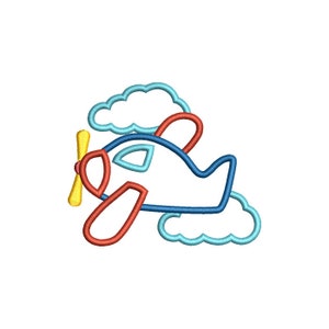 Ensemble de motifs de broderie appliqués de nuages d'avion - téléchargement immédiat