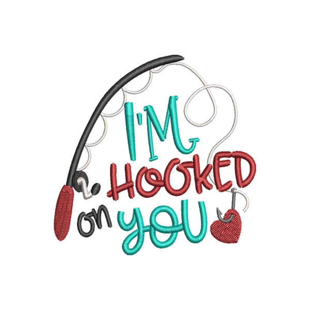 Hooked On You Valentines Embroidery Design Instant Download Etsy Hooked on you valentines embroidery design instant download etsy