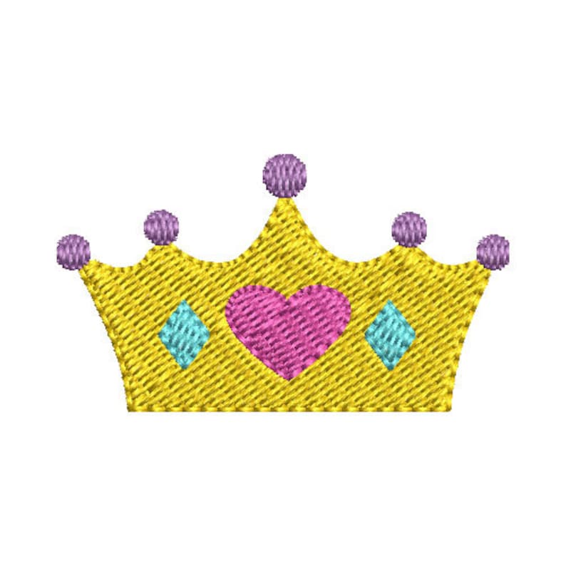 Mini Crown Embroidery Design Instant Download | Etsy