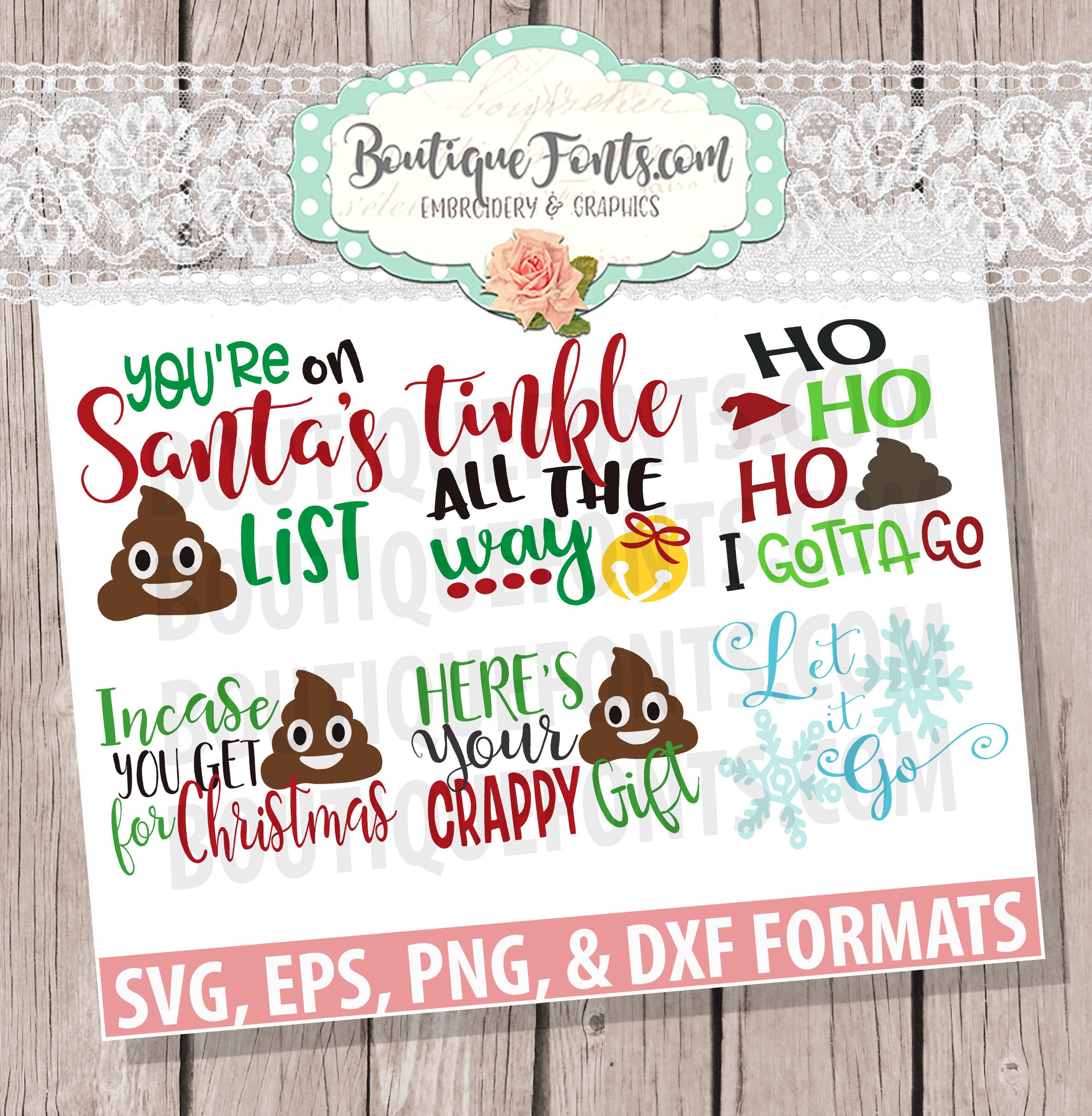 Christmas Toilet Paper Svg Design Set Instant Download Etsy